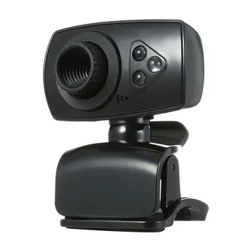 

Clip On Video Calling With Microphone HD Webcam USB Conferencing 480P 30fps Teaching Online Work Computer Camera 3 LED Light