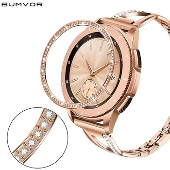 

galaxy fit Smart Watch Cover For Samsung Galaxy Watch 46MM 42MM Bezel Ring Smart Accessories Adhesive Cover Anti Scratch Metal