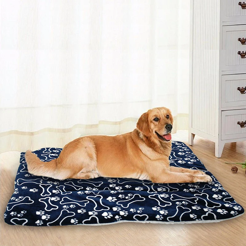 Soft Warm Pet Bed Pad Mat Dog Puppy Cat Washable Dog Kennel Blanket Cushion Mattress Home Rug Pet Dog Blanket