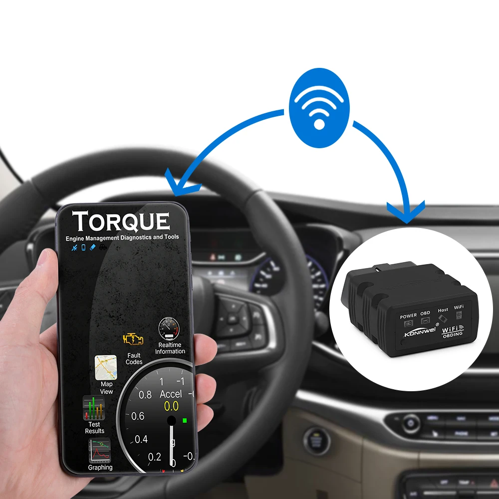 Konnwei KW902 ELM327 V1.5 OBD2 wifi сканер ELM 327 V1.5 wifi OBD 2 OBD2 автомобильный диагностический инструмент ODB2 код ридер для Android