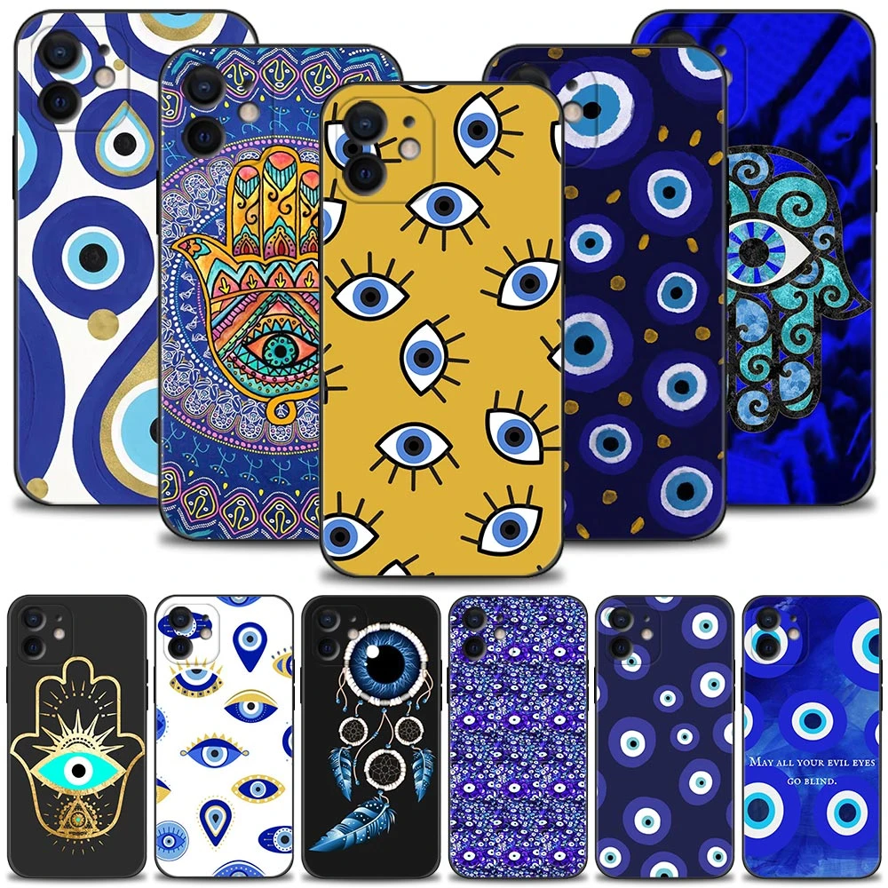 Blue Nazar Boncuğu Evil eye Phone Case For Apple iPhone 13 12 11 Pro Max XS Max XR X 7 8 Plus 13 12 Mini 6S SE 2020 Cover Shell best cases for iphone 13 pro max