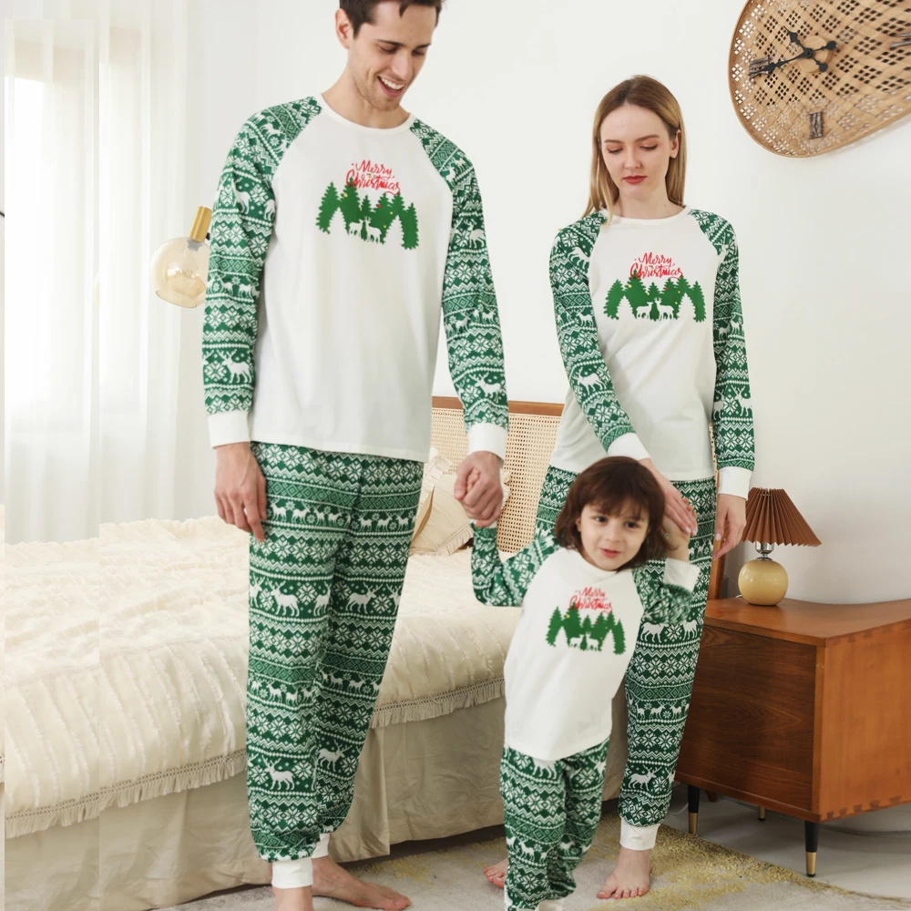 Pijamas a juego para la familia, conjuntos de pijama de papá, mamá, hija,  hijo, misma apariencia, trajes de árbol de Navidad, ropa de dormir para  pareja|Trajes iguales de familia| - AliExpress