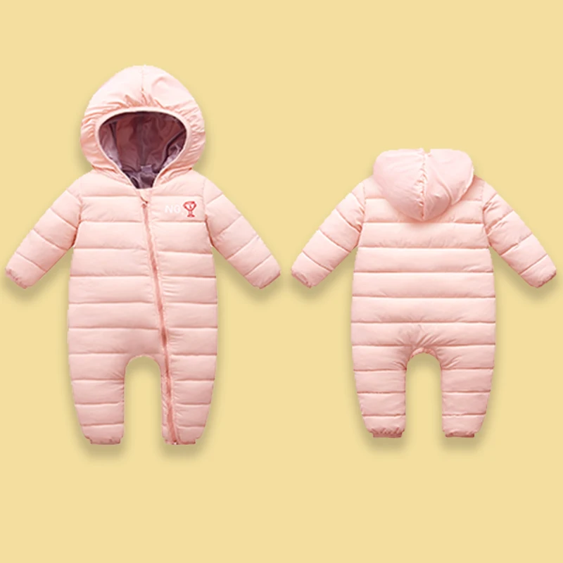 Зимняя одежда с капюшоном для новорожденных; Детский комбинезон для альпинизма; хлопковая верхняя одежда для маленьких девочек и мальчиков; Комбинезоны для детей 0-2 лет
