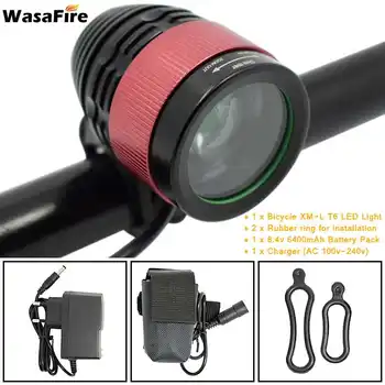 

Wasafire 4 Modes T6 LED Bicycle Front Light 18650 Battery Headlight Zoomable Focus Torch Lamp Cycling Flashlight foco bicicleta