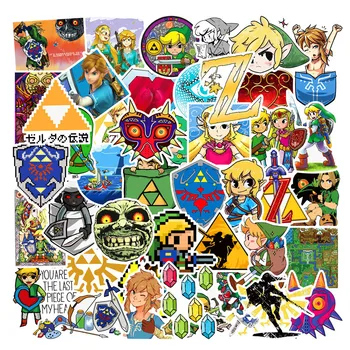 

47Pcs Legend of Zelda Anime Icon Animal Cute Decals Guitar Fridge Bicycle Stickers Gifts for Children to Laptop Suitcase F4