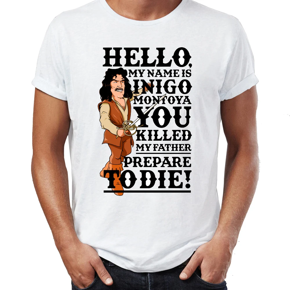 

Men's T Shirt Princess Bride Hello My Name Is Inigo Montoya Awesome Illustration Artwork Printed Tee