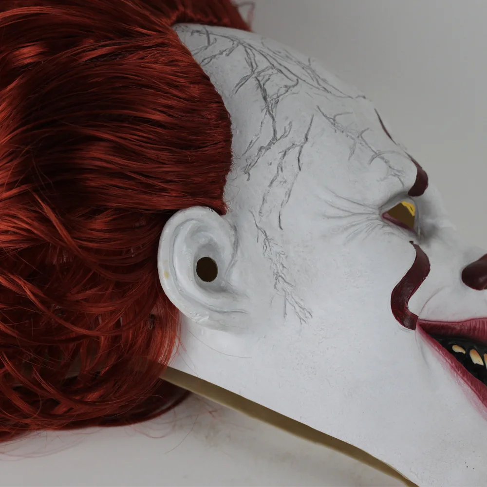 Это: вторая часть 2 Pennywise Джокер маска Стивен Кинг ужас латексная маска для косплея клоун Хэллоуин костюм реквизит