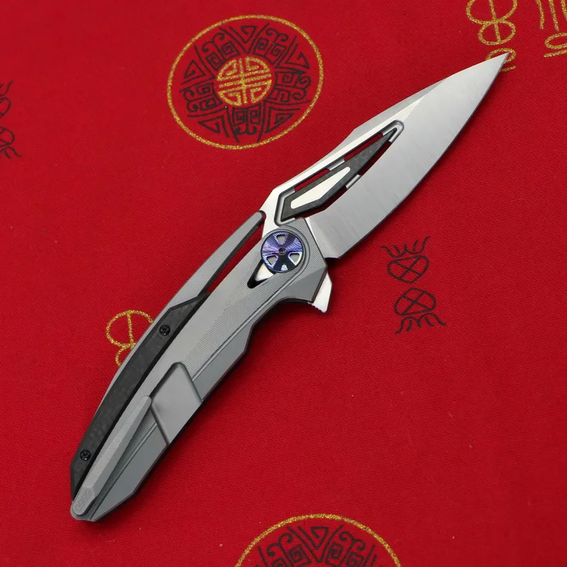 Складной нож KANEDEIIA ZT0999 лезвие M390 Титан+ ручка из углеродного волокна походные охотничьи Карманные Ножи EDC инструменты