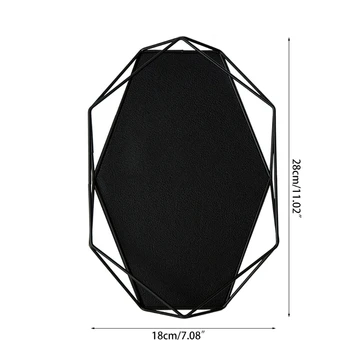 

Coffee Trays Table Storage Plate for Makeup Perfume Tray with Leather Home Deco 53CB