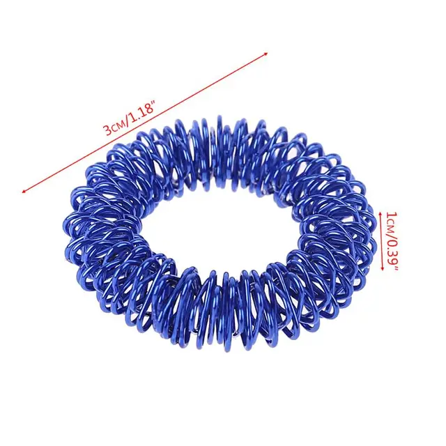 12PCS 12PCS Spiky Sensory Finger Acupressure Ring Fidget Toy For Kids Adults Silent Stress Relief Massager Helps With Focus ADHD 6