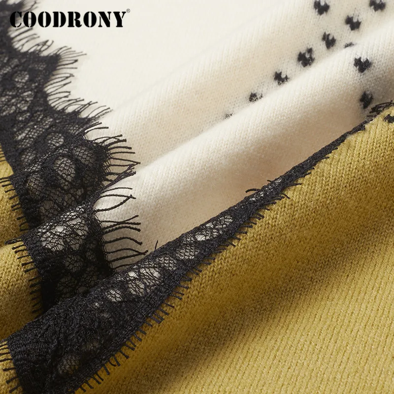 COODRONY Brand Autumn Winter Streetwear Slim Pullover Sweaters Women Knitted Soft Merino Wool Casual Warm Female Jumpers W1117