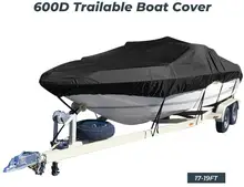 

Boat Outboard Cover Waterproof Runabout Boat Cover For Ski Jet V-Hull Trailer Fishing Ski Pro-Style Bass Boats 14ft-16ft 17-19ft