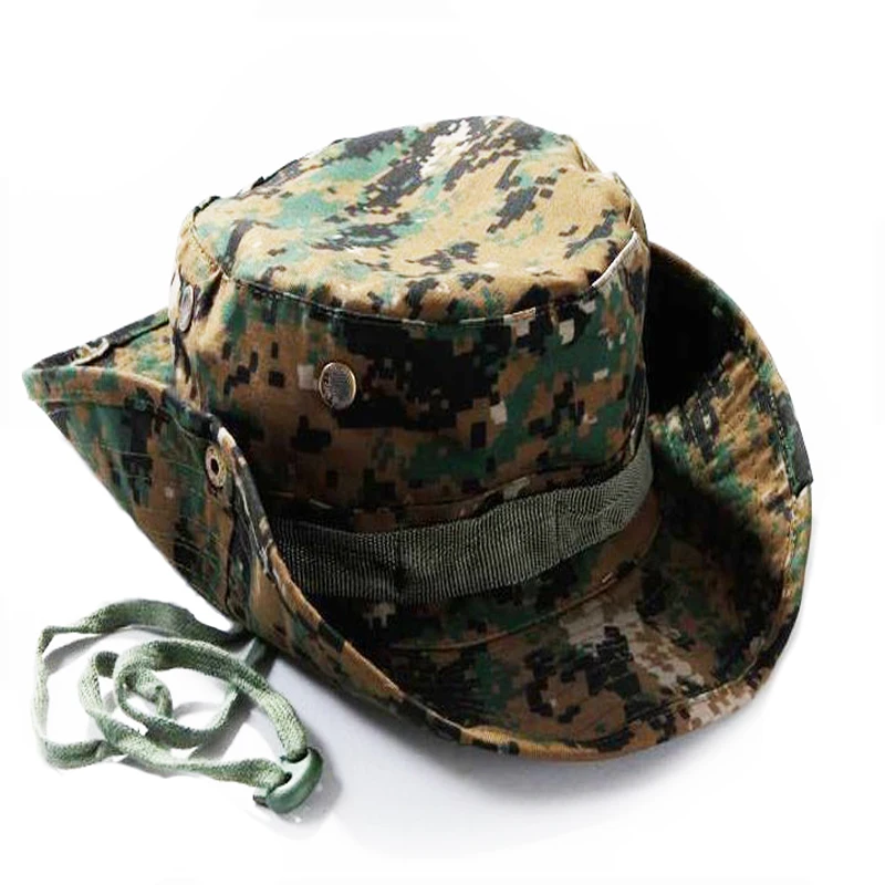 

Tactical Cap Men Camouflage Boonie Hat Sun Protector Outdoor Paintball Airsoft Army Training Fishing Hunting Hiking Cap
