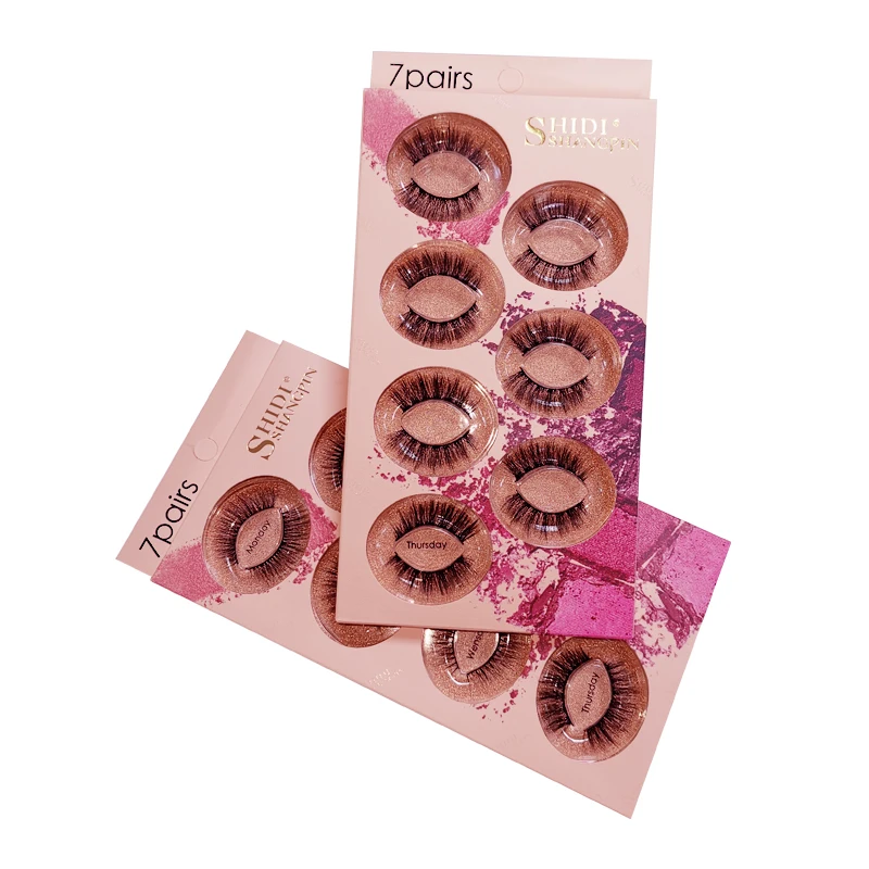 YSDO 7 пар 3D норковые ресницы драматические MakeupLashes пушистые норковые накладные ресницы wispy Box упаковка Поддельные ресницы