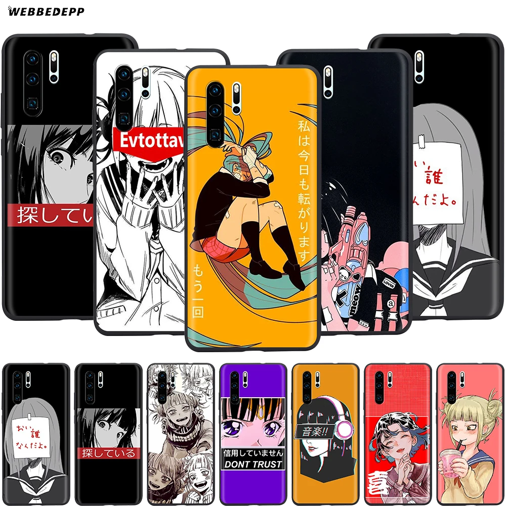 Webbedepp грустный чехол с японским аниме в эстетике для Huawei Mate 10 20 30 Nova 2i 2 3 3i 4 5i Y5 Y6 Y7 Y9