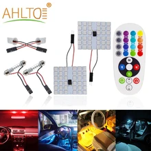 2 stücke Auto Led T10 5050 36SMD Birne BA9S DC 12V Fernbedienung RGB Panel Innen Auto Lampe Atmosphäre dome Festoon Adapter Lampe