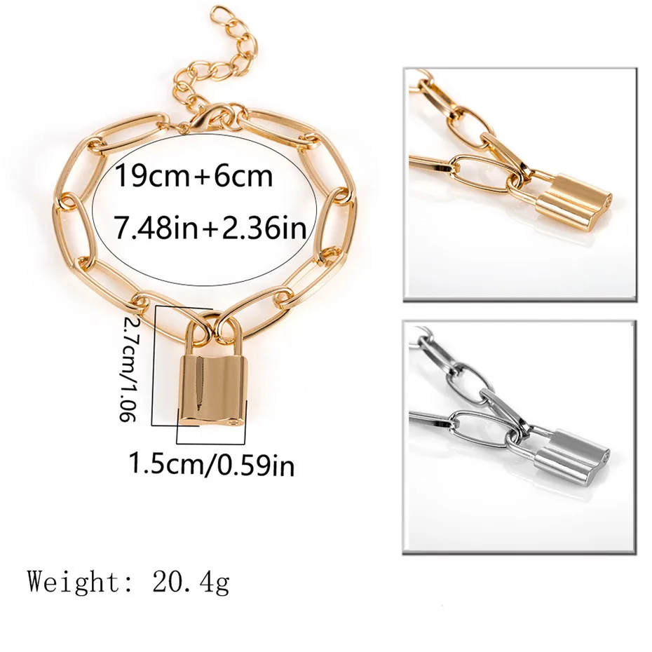 IngeSight-Z-Charm-Lock-Pendant-Bracelets-Bangles-Wrist-Chain-Simple-Minimalism-Geometric-Square-Chain-Bracelet-for