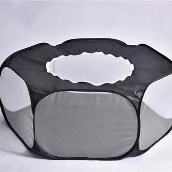 

Small Animal Playpen, Breathable Transparent Pet Tent with Top Cover Auto-Open Indoor Outdoor Exercise Foldable Yard Fence