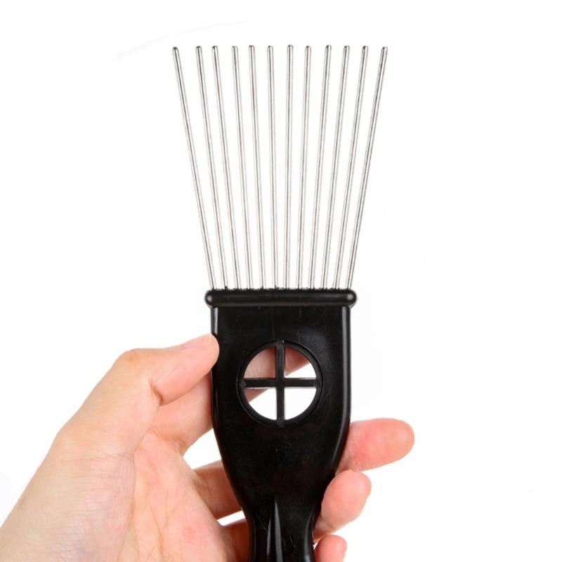 Metal Wide Tooth Afro Pick for Curly Hair Lift Picks Comb Tool Wig Braid Styling Tool 3