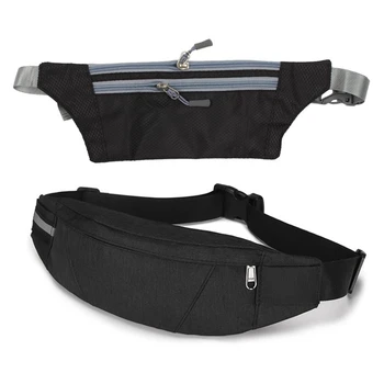 

2 Pcs Unisex Running Bum Bag Travel Handy Hiking Sport Fanny Pack Waist Belt Zip Pouch