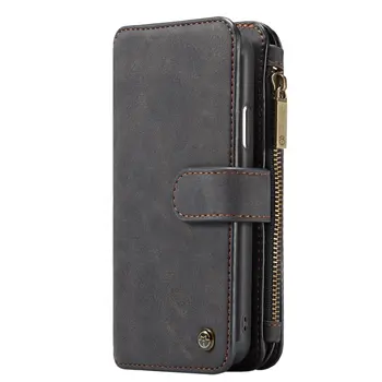 

2 In 1 Wallet Phone Holster Slim Flip Wallet Holder Bracket Mobile Phone Case For Iphonex/Xs Contrast Magnetic Phone Case