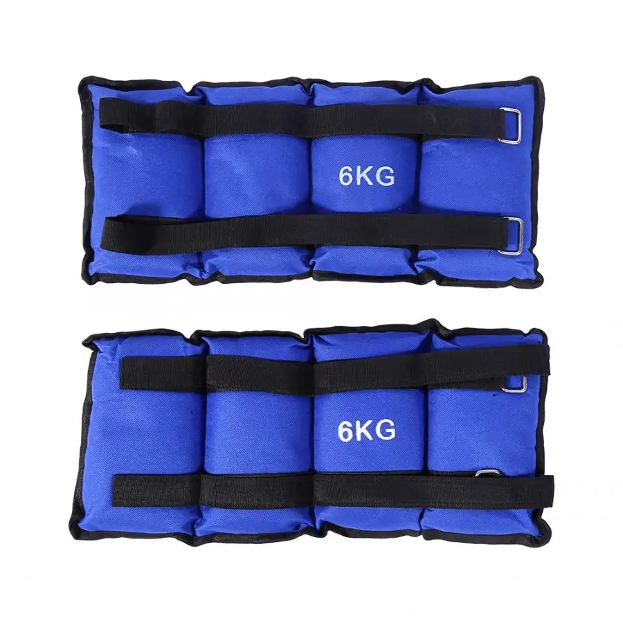 

US 2PCS Lead-Free Ankle Weights Adjustable Sandbag Available Weight 1/2/3/4/5/6KG Ldeal For Use On Wrists And Ankles