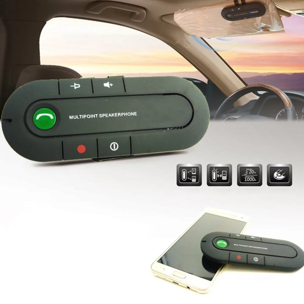 BT501 USB B-T Handsfree автомобильный комплект беспроводной динамик телефон MP3 музыкальный плеер Солнцезащитный козырек клип динамик телефон Hands-Free