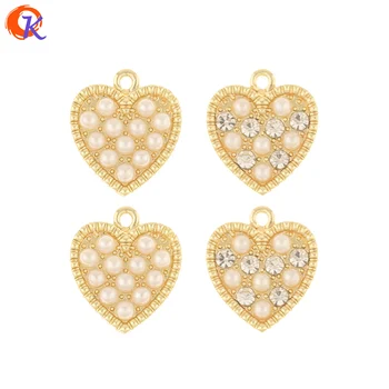 

Cordial Design 100Pcs 14*17MM Jewelry Accessories/Imitation Pearl/Heart Shape/Hand Made/Earring Findings/DIY Rhinestone Charms
