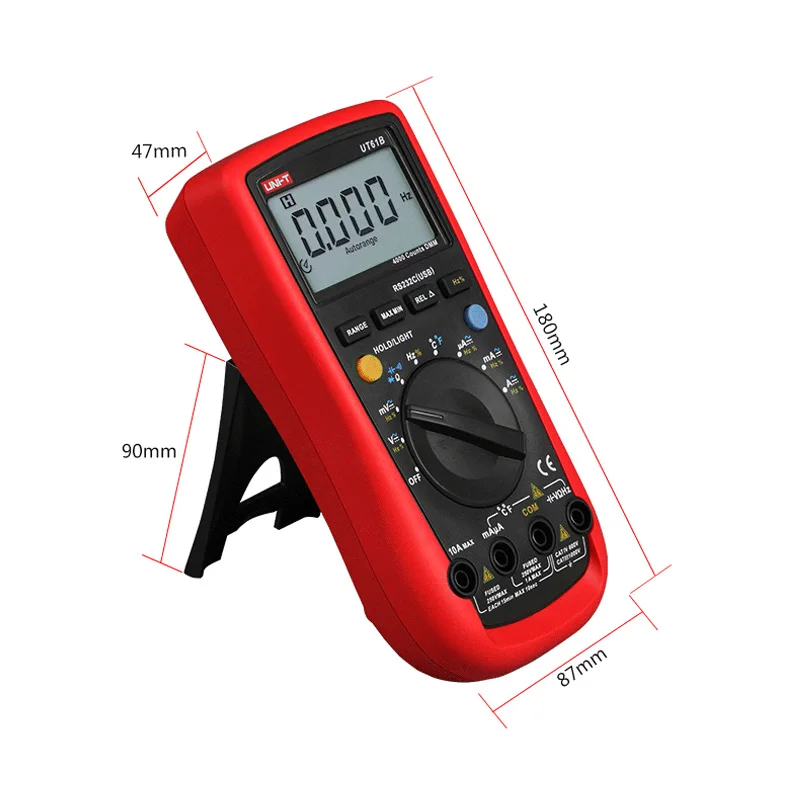 UNI-T UT61A UT61B UT61C UT61D UT61E Цифровой мультиметр true rms AC DC метр программное обеспечение CD и Удержание данных мультитестер+ подарок