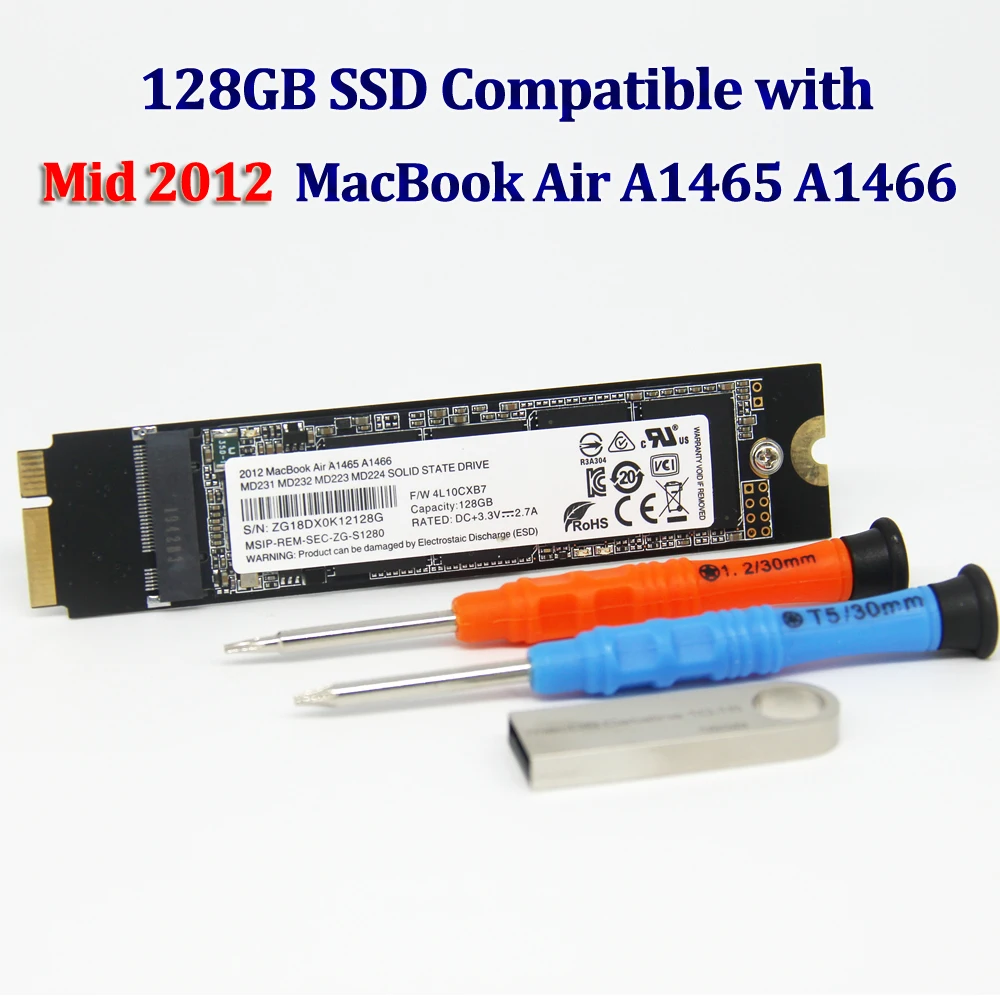 Nuovo Ssd Da 128Gb Per Mid2012 Macbook Air A1465 A1466 128G Disco A Stato Solido Mac Hard Disk Drive Drop Shipping