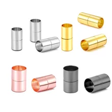 Серебряный цвет магнитные застежки 3 4 5 6 7 8 10 12 14 15 мм кожаный шнур разъемы для браслета ювелирных изделий фурнитура Аксессуары