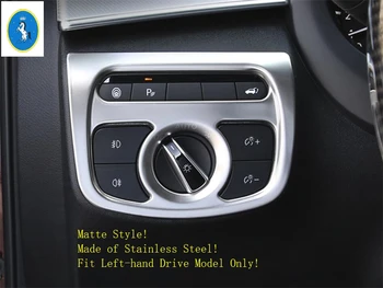 

Yimaautotrims Auto Accessory Fit For Infiniti QX50 2018 2019 2020 Stainless Steel Head Lights Lamp Switch Button Cover Trim