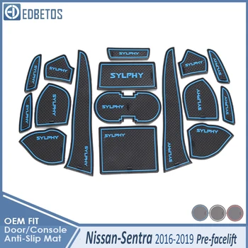 

Anti-Slip Mat For Nissan Sentra 2013 2014 2015 B17 Pulsar Sylphy Accessories Gate Slot Coaster Anti-Dirty Door Groove Mat Car