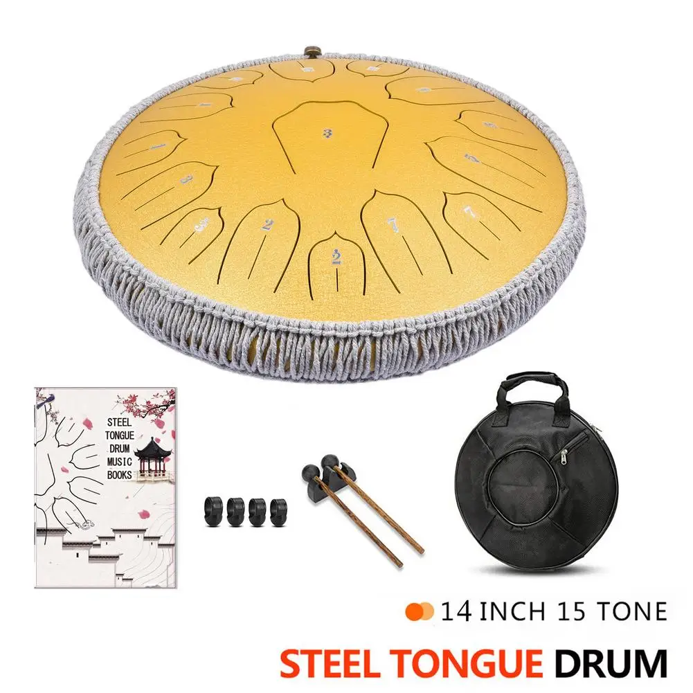 Manual de Percussão e Instrumento Musical para Crianças com Estojo Tambor de Língua de Aço com 15 Tons Tambor - Image 3