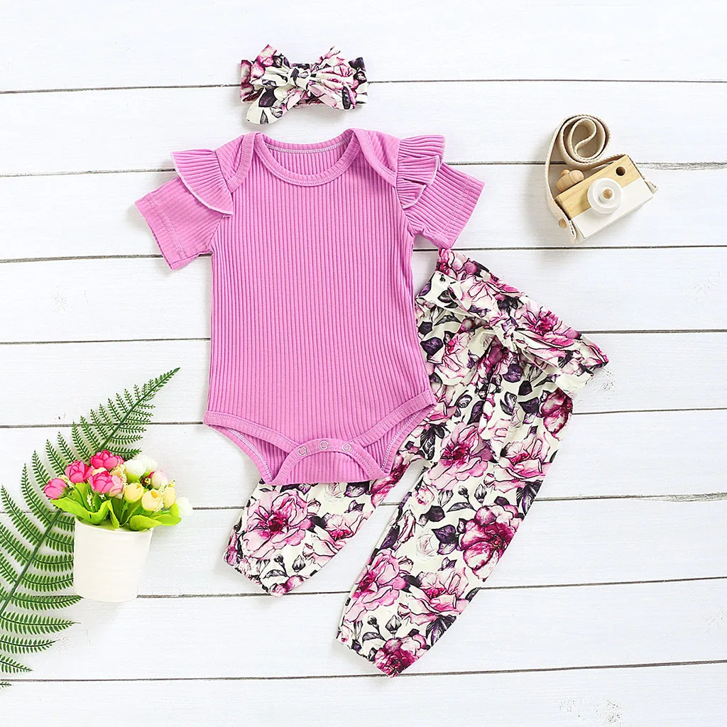 baby chambray romper