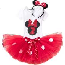 Для детей преддошкольного возраста с девушки полосой в мелкий горошек, детская юбочка, Костюмы комплект Для детей на возраст 1, 2, комбинезон на день рождения Футболка с юбкой-пачкой платье для Хэллоуина Рождественская одежда костюм