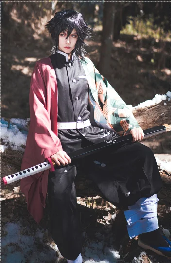 Аниме «Demon Slayer: Kimetsu no Yaiba» косплей костюм Cos Tomioka Giyuu косплей на Хэллоуин вечерние костюмы высокого качества для мужчин/женщин