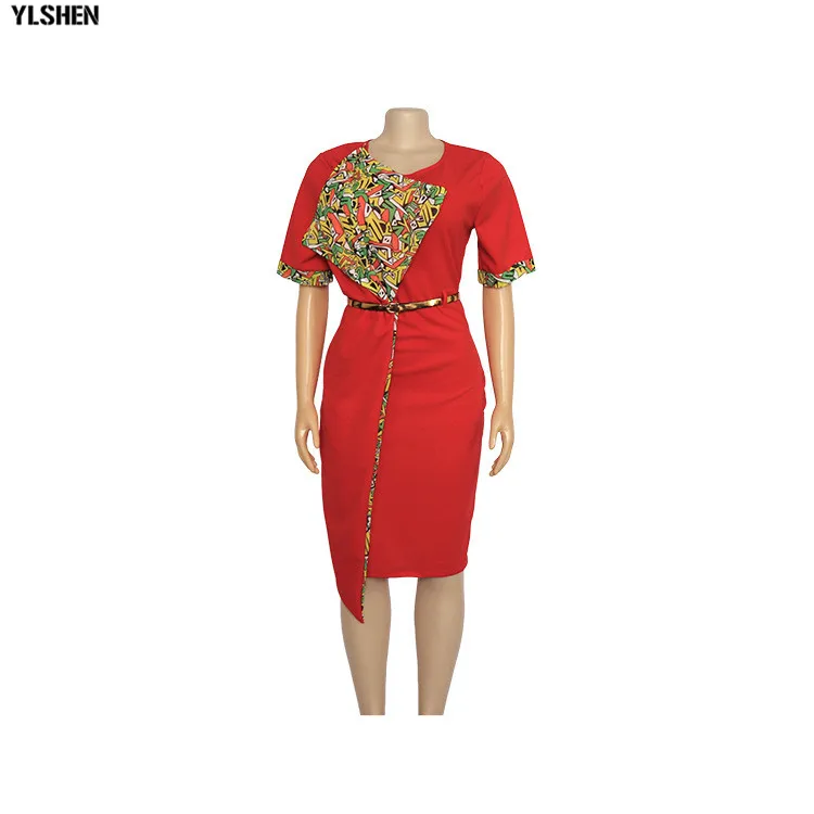 African Dresses For Women African Clothes Africa Dress Fashion Patchwork Print Dashiki Clothing Ankara Plus Size Evening Dress 05