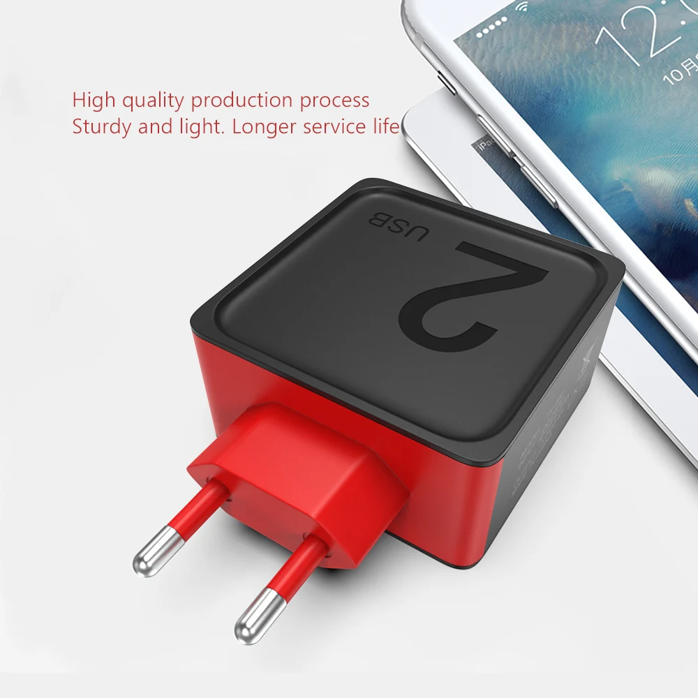 2.4A универсальное USB зарядное устройство ЕС-разъем, для поездок настенный мобильный телефон быстрое зарядное устройство адаптер для Iphone samsung Xiaomi huawei LG Microusb