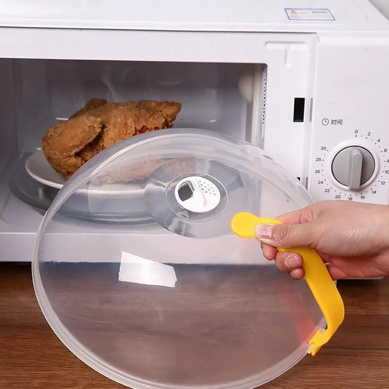 Description Picture 5 of itemMicrowave Food Anti-Sputtering Cover With Handle Microwave Splatter Cover Anti-splatter Microwave Guard Lid With Steam Vents