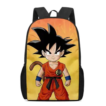 

16 inch Cartoon Anime Dragon Ball Z Backpack Set for Boys Cool Kids Saiyan Sun Small Goku Bagpack Children School Bookbag