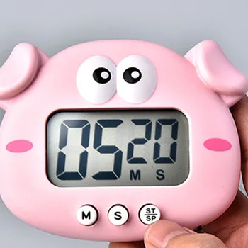 

1Pc Eletronic Timer Studying Pig Shape Alarm Clock Timekeeper Pig Timer Time Manager