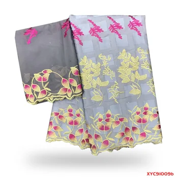 

2019 Latest Swiss voile Lace Fabric 100% Cotton Embroidery High Quality African French Cotton Laces Fabrics 5+2Yards/Lot