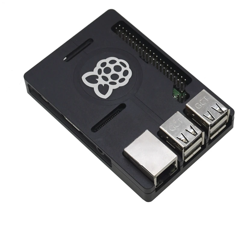 

3 in 1 for Raspberry Pi 3 Model B+(Plus) + Cnc Aluminum Case + 5V 3A Power Adapter Kits Us Plug