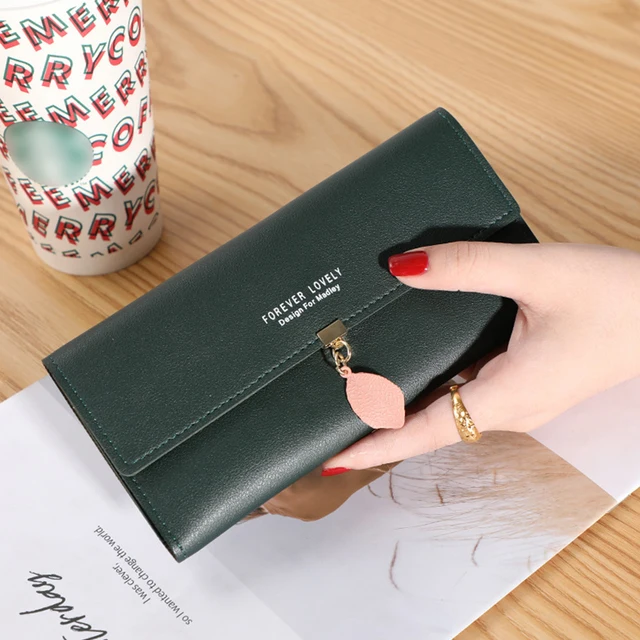 Long Women's Wallet Female Purses Tassel Card Holder Wallets Female PU Leather Clutch Money Bag Pu Leather Wallet Style 3--Color 23