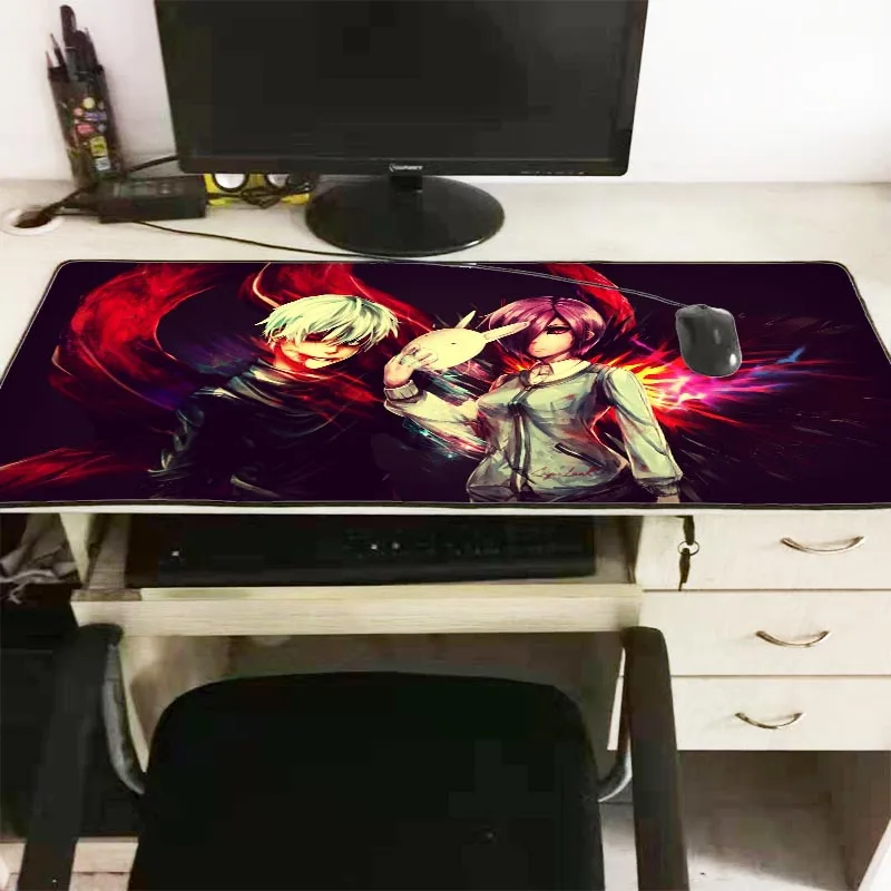  Anime Tokyo Ghoul Gaming Mouse Pad Locking Edge Large Mouse Mat PC Computer Laptop Keyboard Pad for