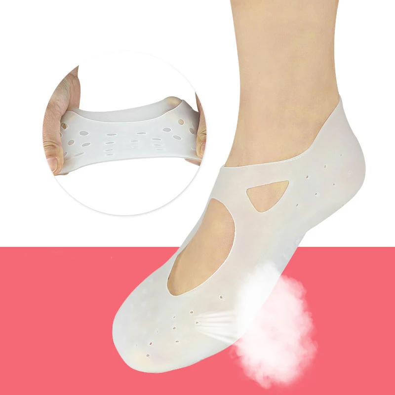 

1 pair Invisible Height Increase Socks Heel Pads Silicone Breathable Insoles Foot Care Protector High Quality