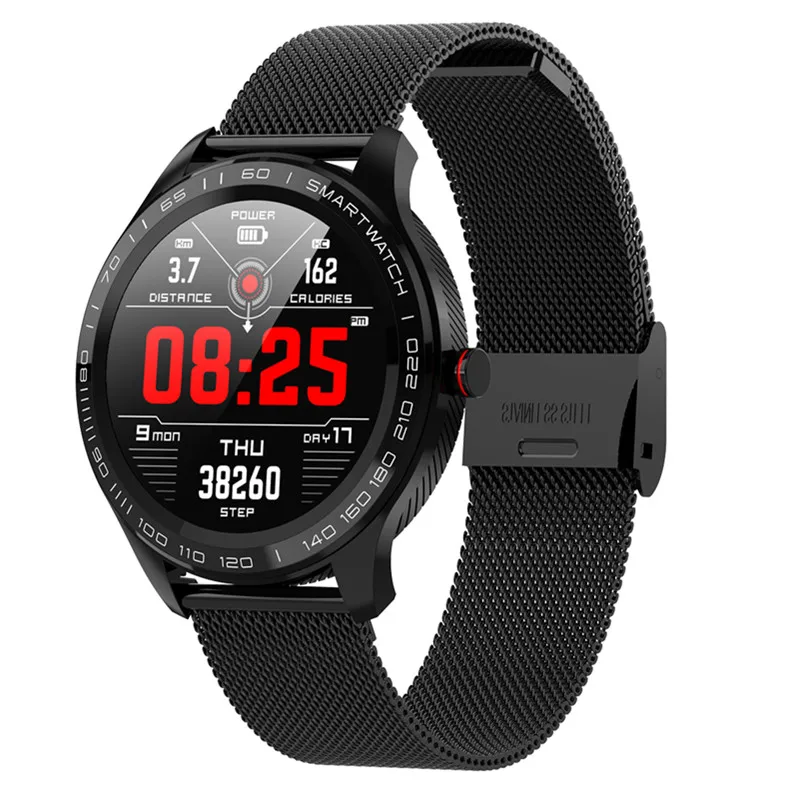 Günstig L9 Männer Smart Uhr EKG + PPG Herz Rate Blutdruck Sauerstoff Tracker Bluetooth Uhr IP68 Wasserdichte Business Smartwatch VS l5