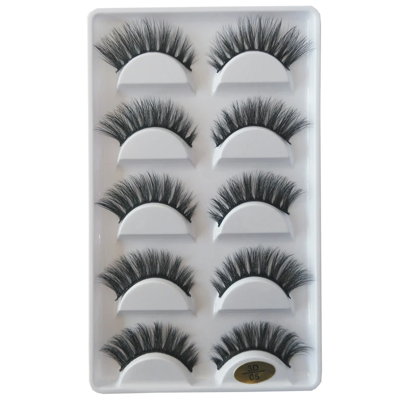 Faux Mink Eyelashes Extension Russian Cosplay Strip Lilly Thick 15mm Faux Mink Eyelashes Bulk Case Box with Customer