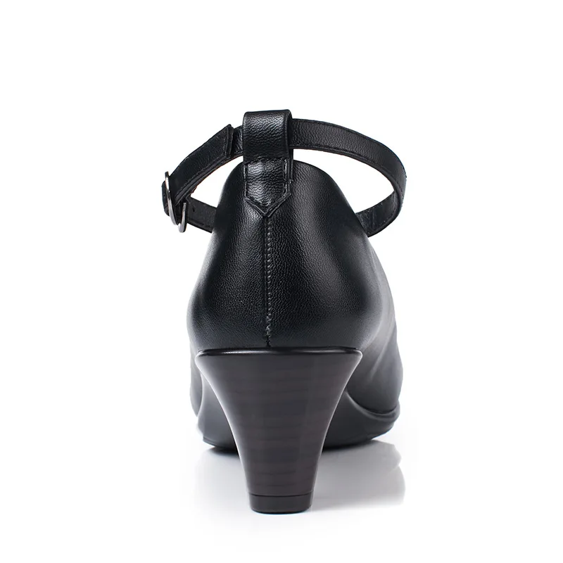 

Spring And Autumn Low-Cut WOMEN'S Shoes Versatile Comfortable Work Shoes New Style Semi-high Heeled Work Shoes Dance Shoes for W